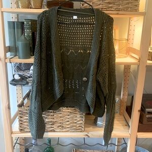 Green Knit Cardigan